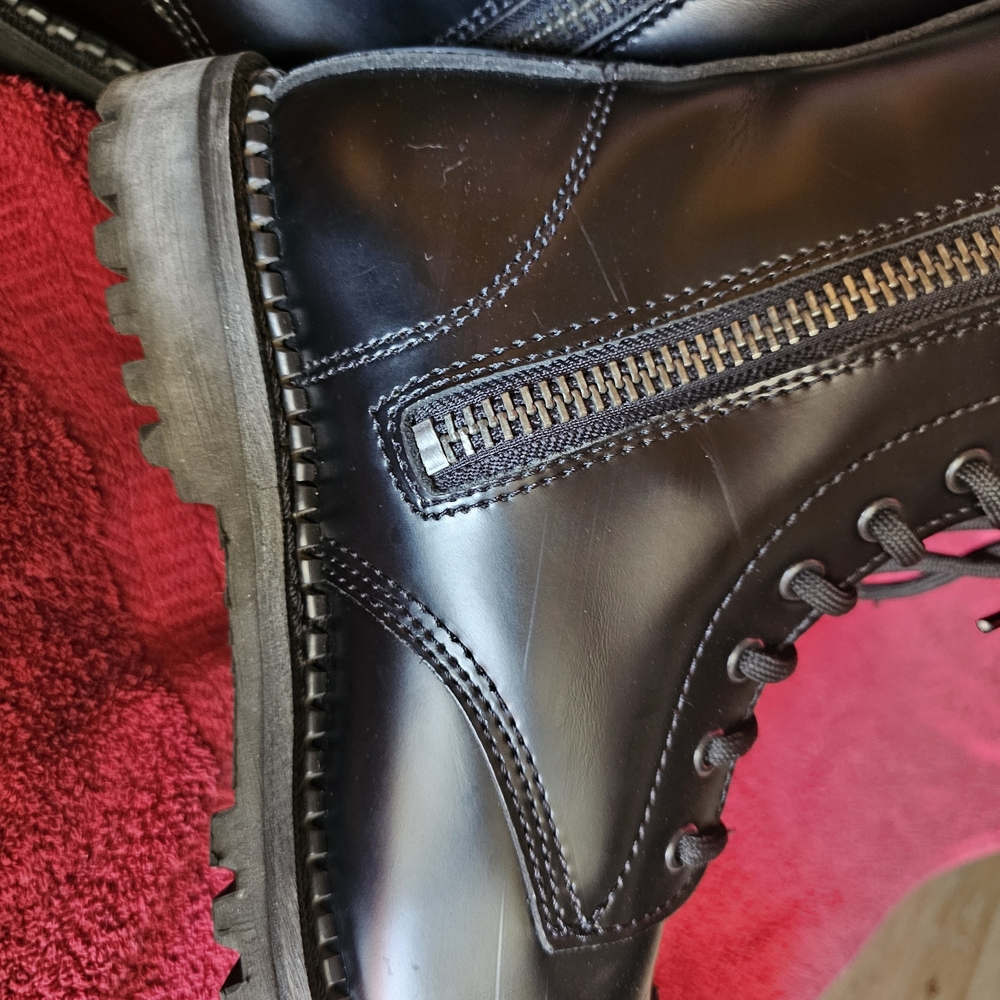 Demonia Black Lace-Up Boots - Picture 9 of 12